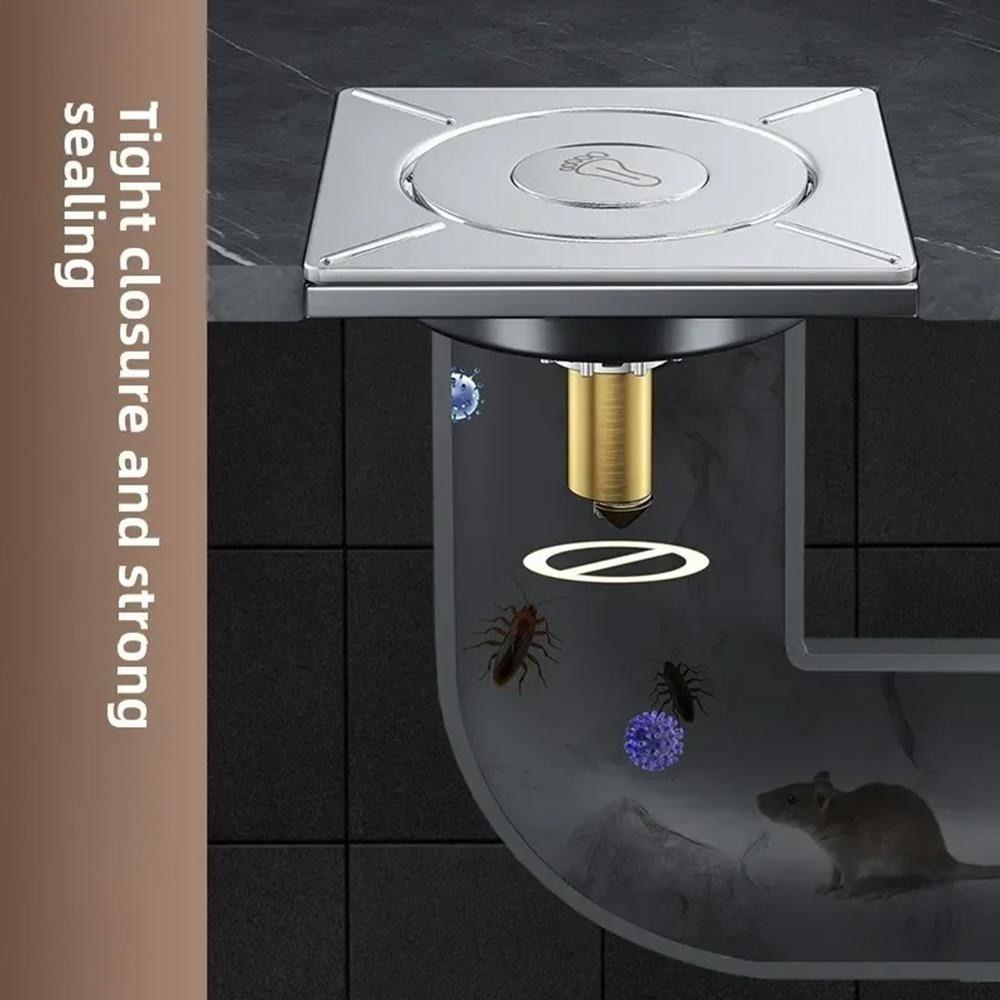 2Pcs Anti-clogging Bounce Press-Type Floor Drain Stainless Steel Drain Plug  Bathroom Drain