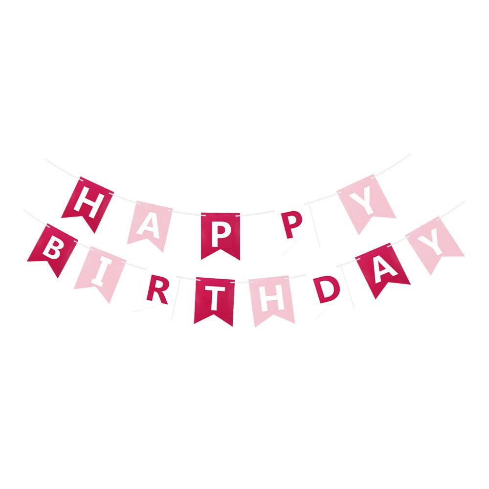 Birthday Happy Unique Triangular Paper Flag Banner With Foil Letters For Special Occasions