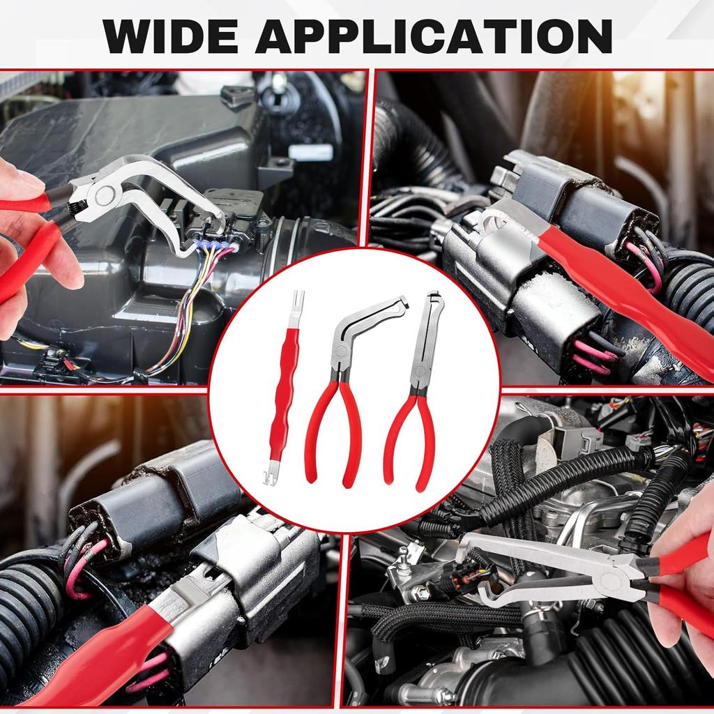 3PCS Electrical Disconnect Pliers, Upgrade Electrical Connector Pliers, Automotive Electrical Connector Removal Tool, Automotive Electrical Terminal