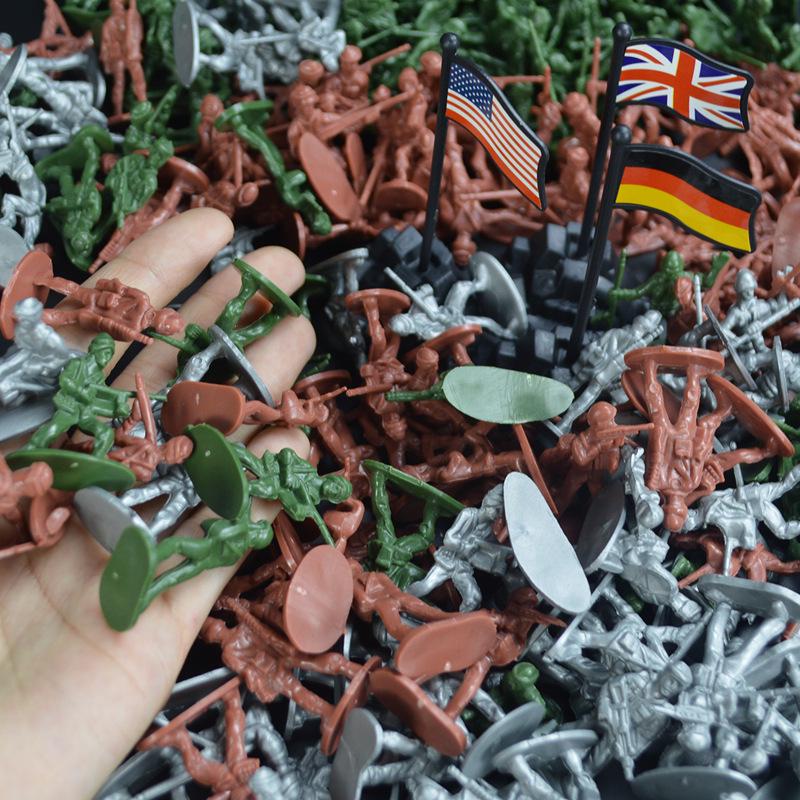 2436100pcs Soldiers Model 5cm Plastic Doll Accessories Mini Sculpture Army Men Action Figures Military Enthusiast Gifts TMZ