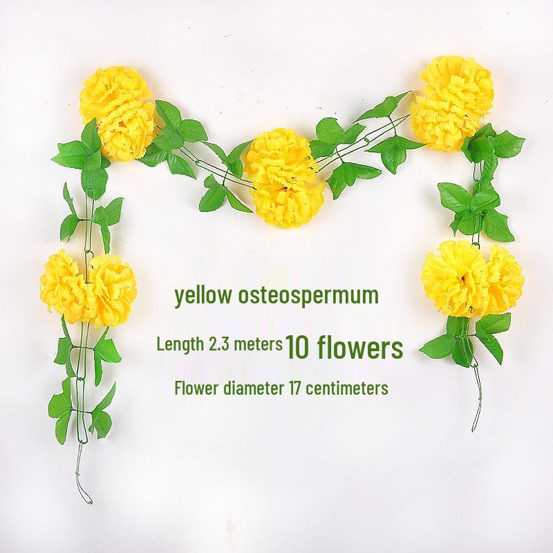 Qingming-Fest Chrysanthemenstrauß: 7-Kopf Seidenblumen Friedhofsgesteck für die Grabpflege