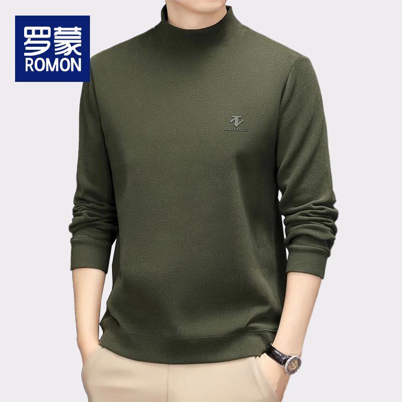 Luomeng Herren Herbst/Winter Verdickter Rollkragen Fleece Baselayer BYD985