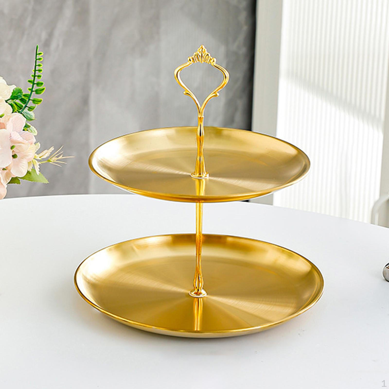 

Подставка для торта Десерты Кексы Элегантная фруктовая тарелка Кекс Еда Сервер 2 Tier M