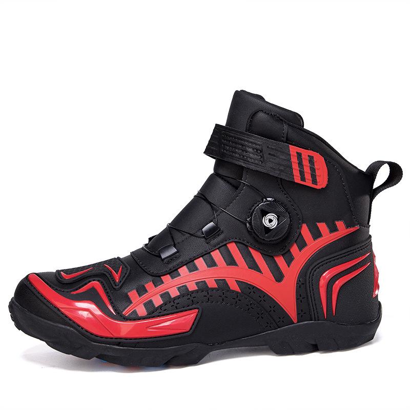 Stivali da Moto da Uomo per Tutte le Stagioni - Scarpe alla Caviglia per Fuoristrada e Corse