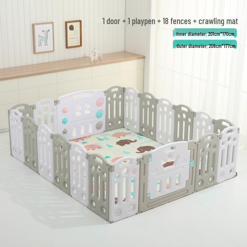 Kids' Indoor/Outdoor Safety Play Fence with Slide - Ideal for Crawling and Walking
