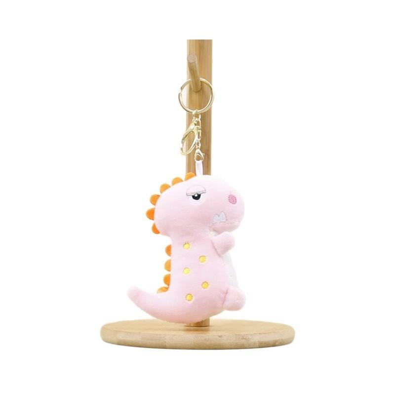 Bedårande plyschdinosaurie nyckelring leksak mjuk PP-bomull söt docka för barn presenter