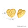 Stainless Steel Earrings Braided Heart-shaped Irregular Geometry Earring for Women Hypoallergenic Light Luxury Jewelry