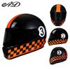 3C Certified Retro Fiberglass Full Face Helmet for Motorcycles and Scooters