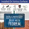 2D Flat 1pc "Nicht Mein Problem" Vintage Metal Sign - German Quote Wall Decor, 7.87x11.81inch, Aluminum Plaque with German Text, Ideal for Home