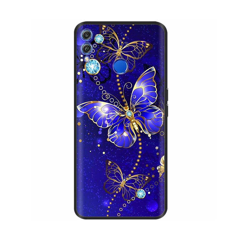 For Honor 8X Case Soft Liquid Silicone Full Coverage Phone Case For Huawei Honor 8X Cases Honor8X Cute Panda Back Cover Fundas