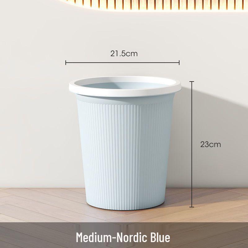 23.5x25cm Thickened Round Press Ring Trash Can Single Pack