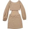 Summer New Solid Color Fashionable Off-Shoulder Low Neck Sexy Hollow Out Dress Women's Clothing