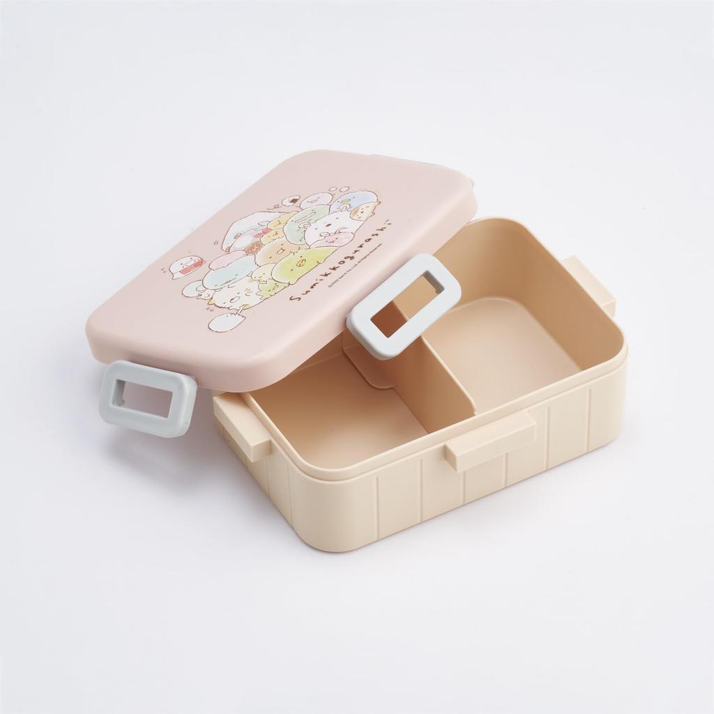 Skater Adult Bento Single Dishwasher and Microwave Made in Sumikkogurashi Box, 4-Point Lock, Tier, 650ml, Safe, Japan, Drawing, YZFL7-A