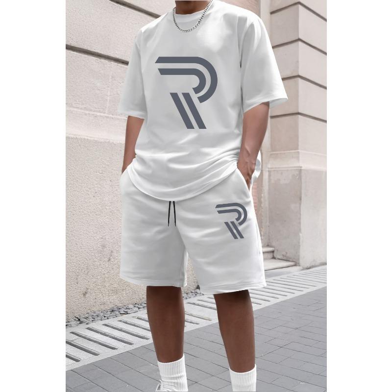 Men's Summer Short Sleeved T-shirt Set Fashion Two-piece Sportswear Casual Shorts Sportswear Men's Sportswear Set