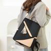Tassel Backpack Large Capacity Women's Color Contrast Commuter Backpack Multifunctional Shoulder Bag