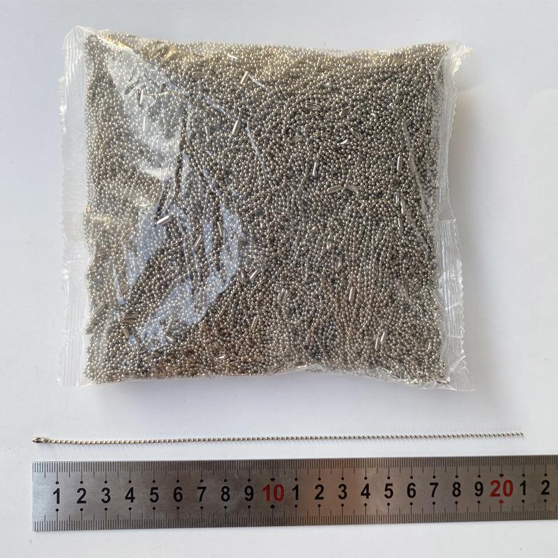 

Металлическая шариковая цепочка 1,5 мм: Железо, Медь, Нержавеющая сталь Ювелирный аксессуар - Круглая бирка-бусина и Шариковая цепочка/цепочка-ключ 50cm (100 pcs/bundle)