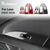 Real Soft Carbon Fiber For Seat Leon 2005 2006 2007 2008 2009 2010 2011 2012 Car 4-Door Window Button Panel Sticker Accessories