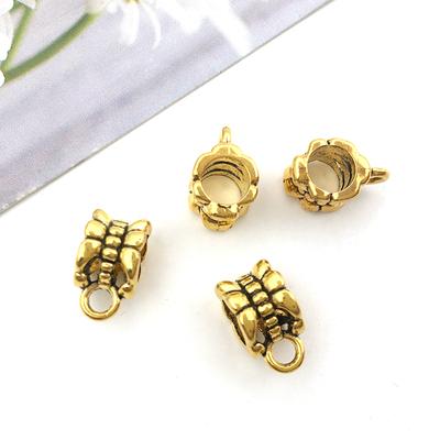 Antique Gold Alloy Metal Charm Pendant CharmClip Clasp Bail Beads Hanging Connectors for DIY Bracelet Necklace Jewelry Making