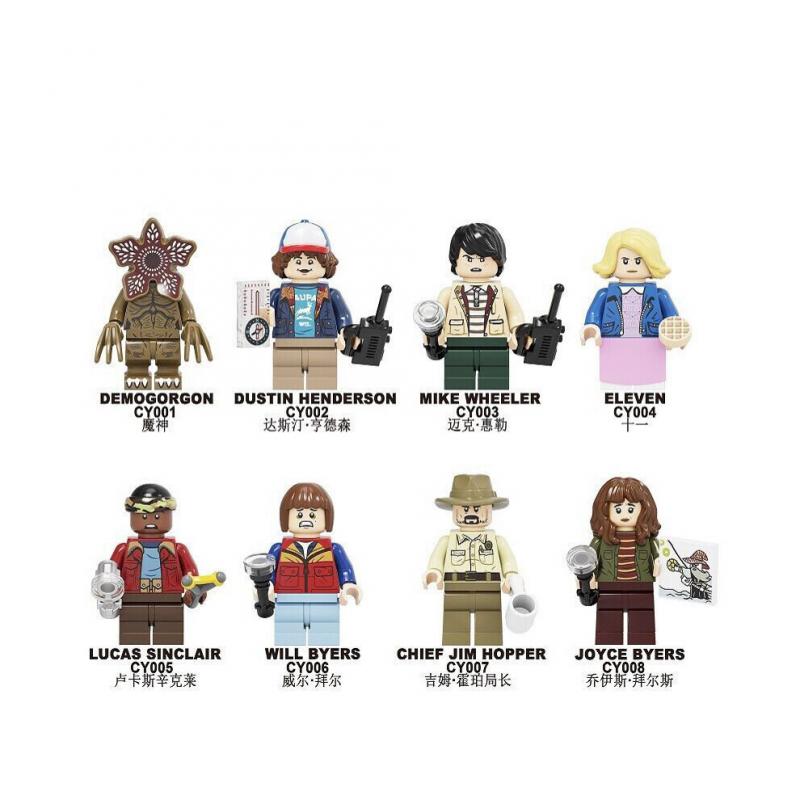 8 PZ Minifigure di Stranger Things Blocchi da Costruzione Giocattoli Compatibili con Lego Decorazione da Collezione Regalo