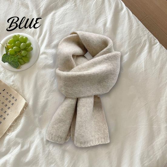 Cold Weather Scarf Neck Wrap Warm Women Color Thickened Knitting Solid Soft Thermal Casual Outfit