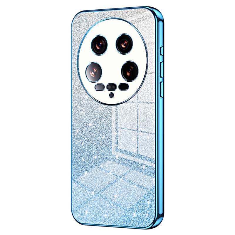 Phone Shell for Xiaomi 14 Ultra Electroplating Design Gradient Glitter Cell Phone Case