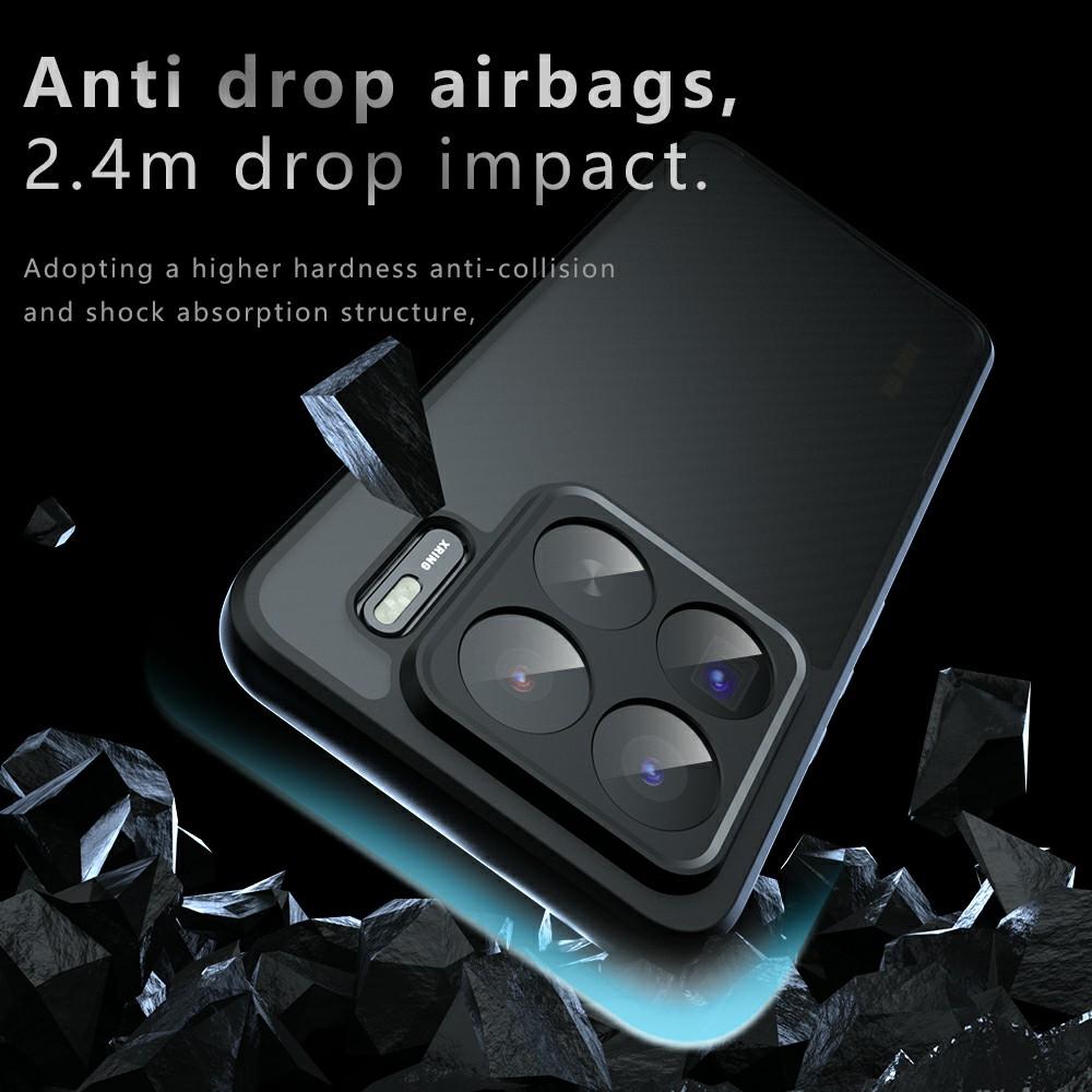 For Xiaomi 15S Pro Case Skin-Touch TPU+PC Matte Phone Shell,Transparent Black