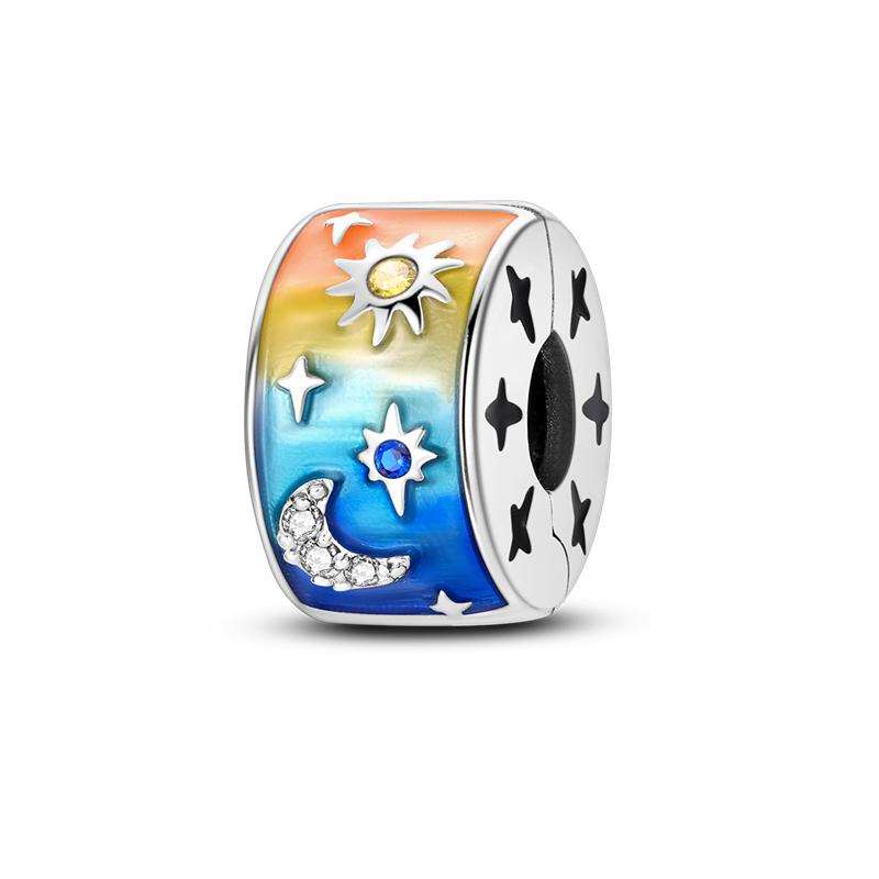 Inlaid Zircon Colorful Charms Beads Copper Love Family Pet Owl Pendants Fit Original Bangle Bracelet Diy Jewelry