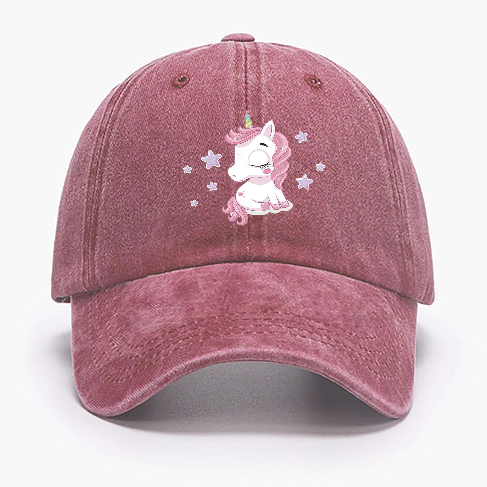 

Женская кепка с принтом единорога в стиле хип-хоп, модные бейсболки для девочек, женская повседневная спортивная кепка as the picture винный