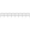 VidaXL Garden Fence with Spear Top Steel (1,5-1,75)x13,6m Black