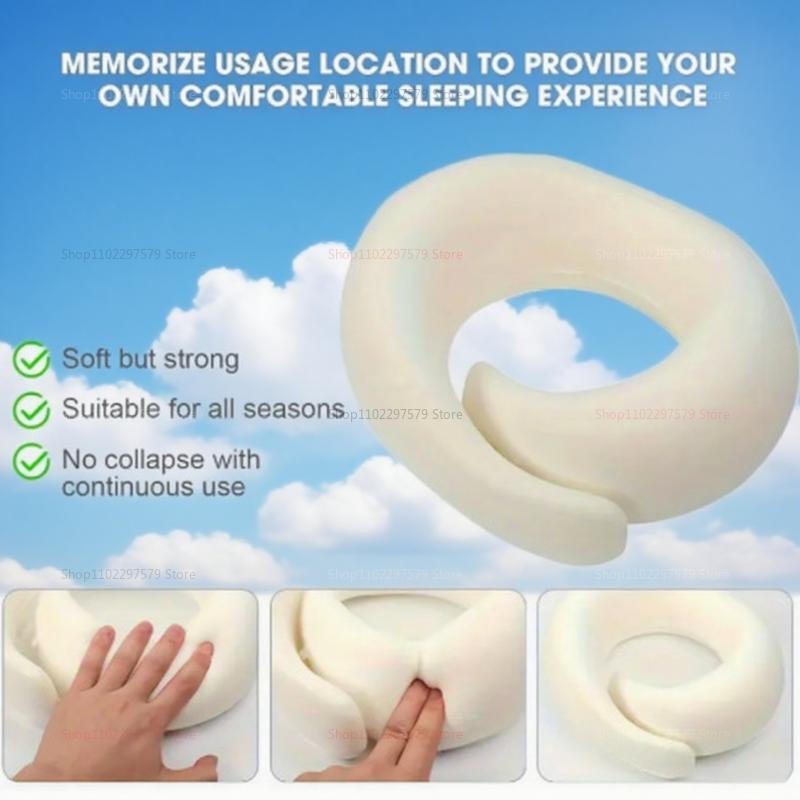 Travel Neck Pillow Memory Foam U-shaped Pillow Snail Style Travel Neck Support Portable Adjustable Soft Noon Break Sleep Pillows