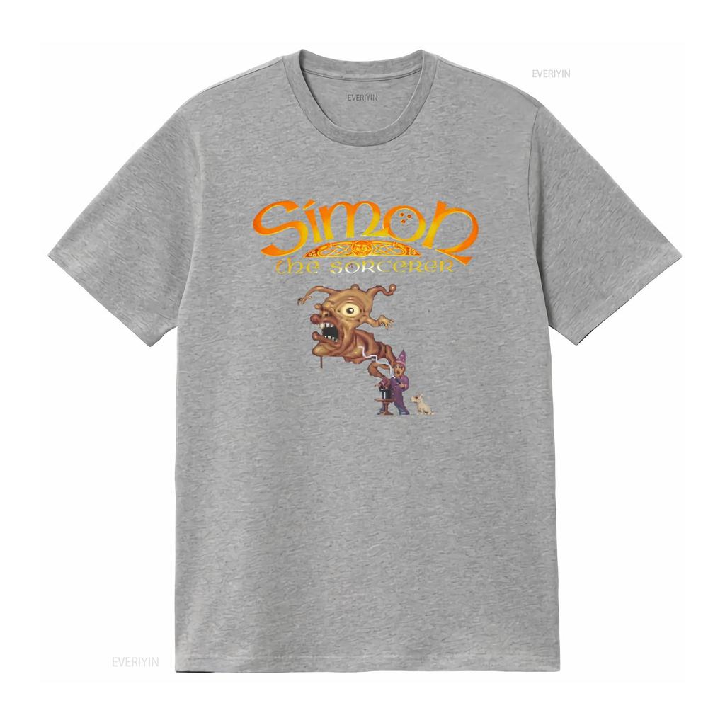 Simon the Sorcerer Retro Video Game Amiga C64 T Shirt Nostalgic Gaming Design vintage Washed Unisex Stretched Soft Comfortable