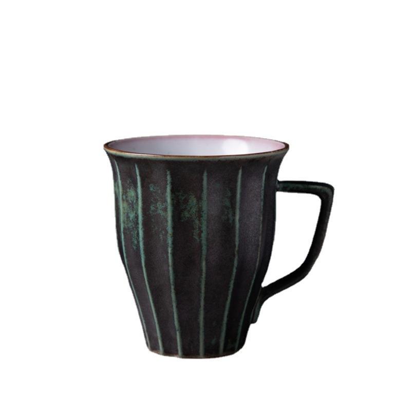 Ceramic Cup Japanese Couple Cup Afternoon Tea Ceramic Cup Wind Retro Water Cup Coarse Pottery Coffee Cup