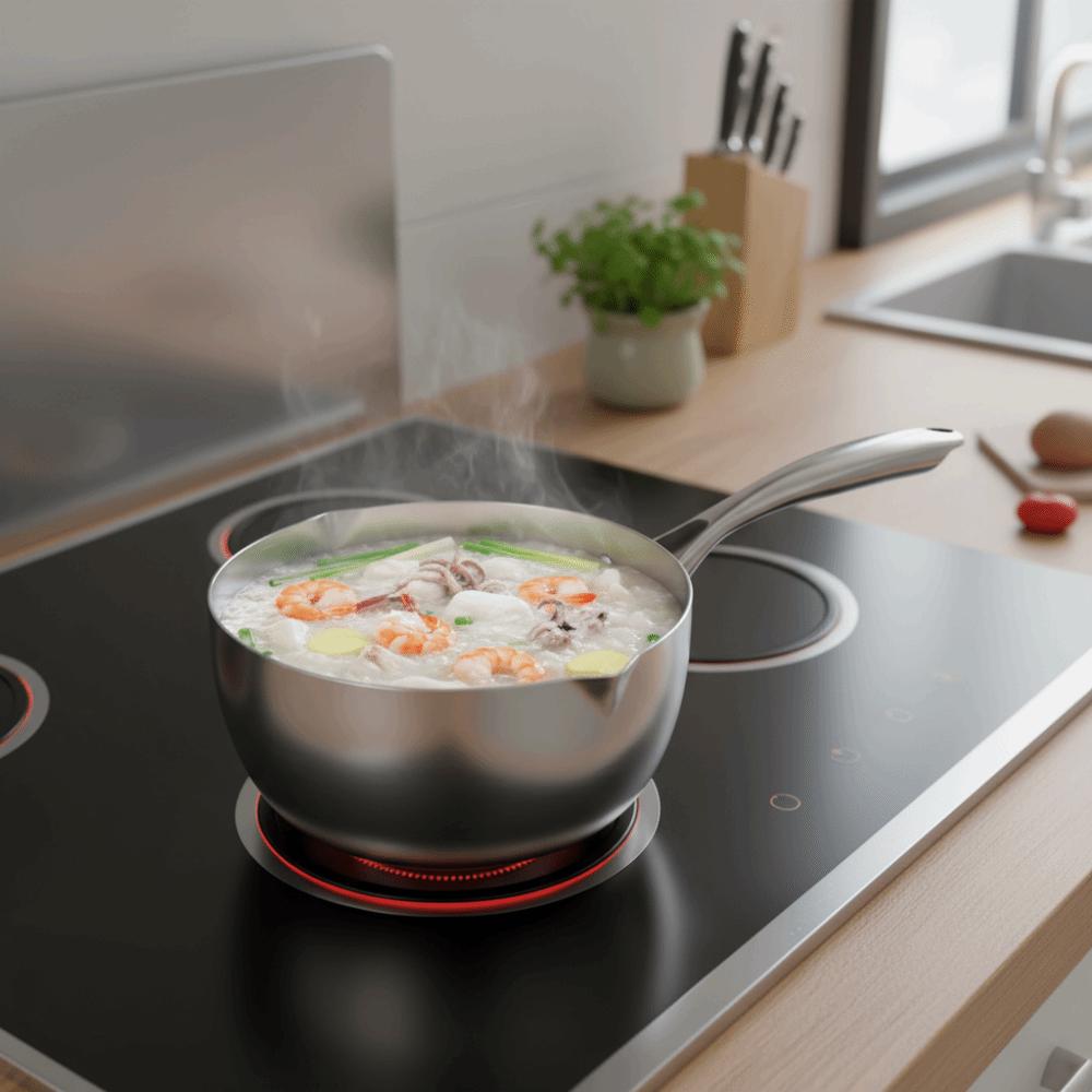 No Coating Milk Pot Flat Bottom Soup Pot Universal Stew Pot Induction Cook-top