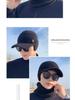 Men's Warm Knit Metal Label Duckbill Hat for Autumn/Winter - Windproof Design for Cycling and Outdoor Activities