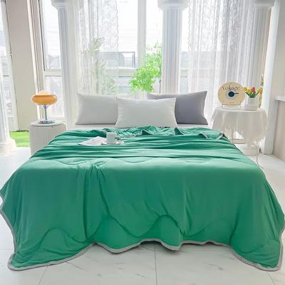 1PCS Cool Feeling Silk Summer Air Conditioning Quilt A-class Ice Cream Summer Quilt Solid Color Blanket Machine Washable