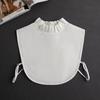 Fashion Front Tie White Fake Collar for Women Stand Detachable Collar Fake Girls Vintage Lace Ladies False Blouse Collar