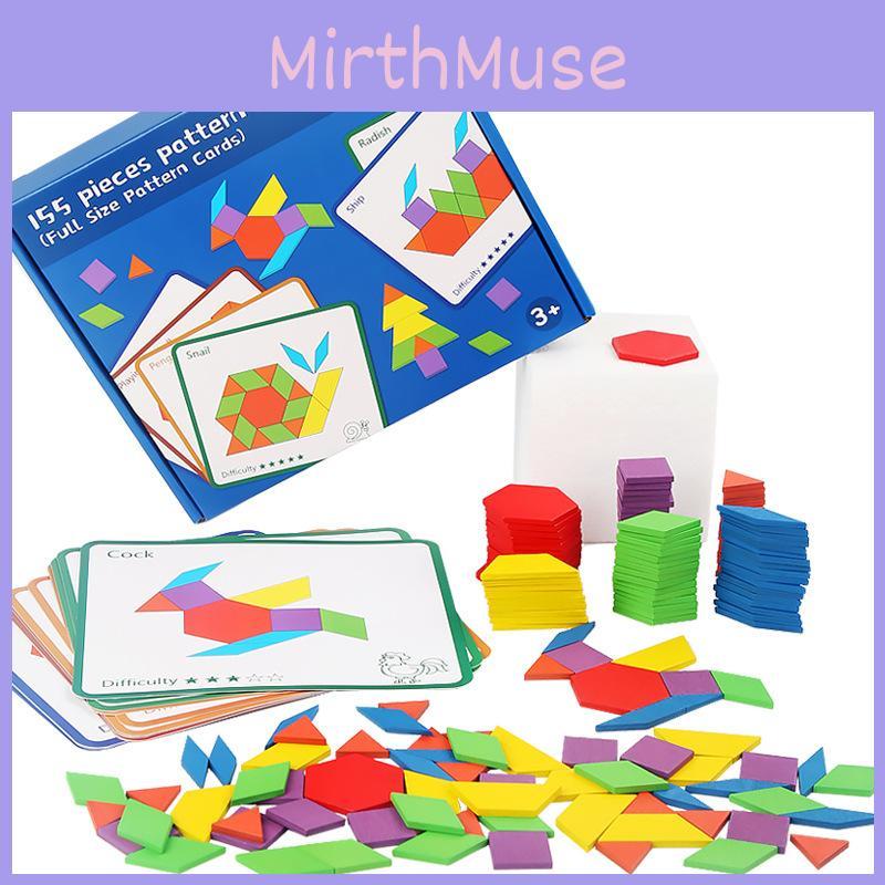 Kids Wooden 155 Piece Creative Puzzle Set With Shape And Color Cognition