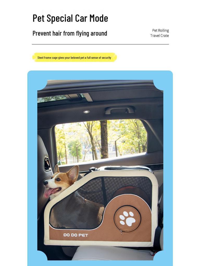 Fashionable Two-Way Foldable Pet Stroller & Carrier for Cats and Dogs, Detachable