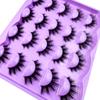 New 10 Pairs Of Natural Full False Eyelashes,Thick Curling Fluffy Eyelashes For Party Use Manga Eyelashes, Travel Essentials