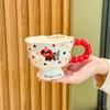 Super Beautiful Cup Cute Polka Dot Puppy Ceramic Mug Children's Milk Breakfast Cup Girl Birthday Gift