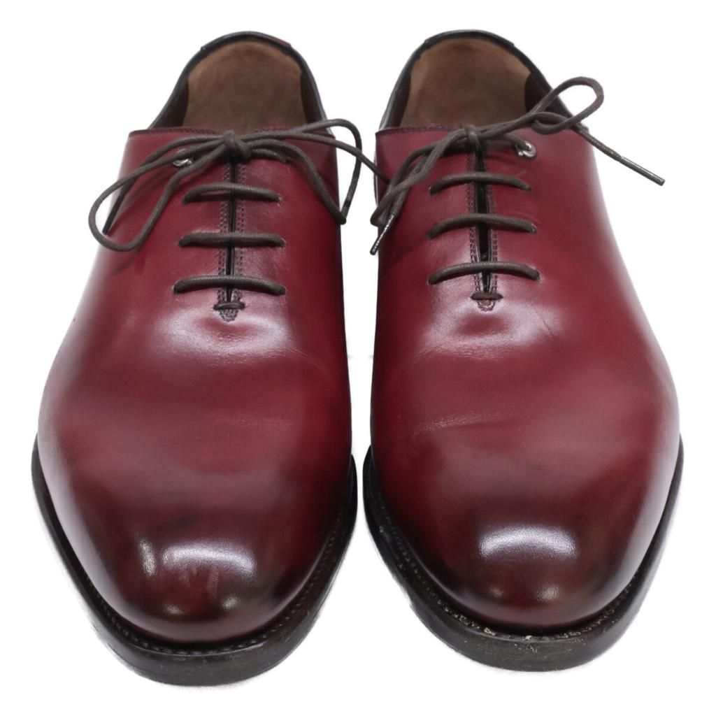 Salvatore Ferragamo Puikios būklės JD6299 TRAMEZZA 4 skylučių whole cut batai 8 2E Bordo Spalvos Naudoti