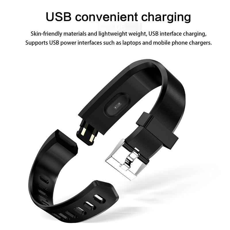 Smart Watch Fitness Tracker Heart Rate Monitor Blood Pressure Bracelet Pedometer