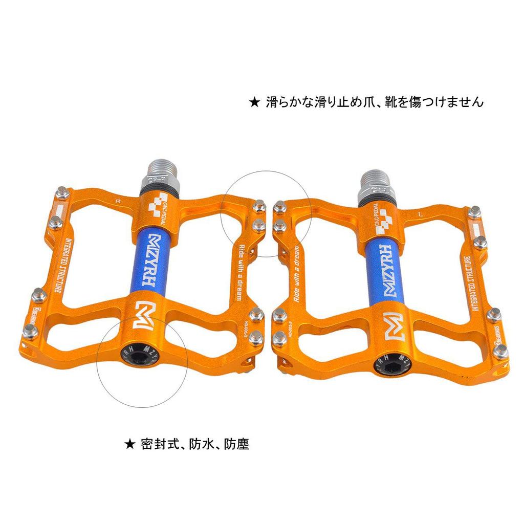 ThinkTop Bicycle Aluminum for Road and Mountain Bikes Three-Bearing Pedals, Ultra-Lightweight, High-Strength Axle, 9/16" Alloy, Lubricated, Bikes,