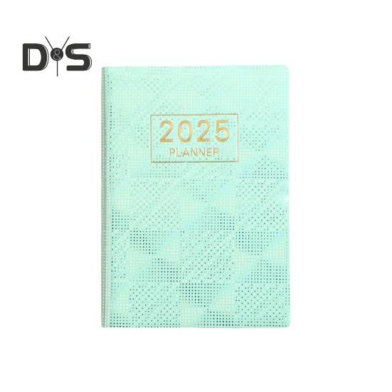 

Плотная бумага блокнот гладкое письмо без растекания чернил искусственная кожа обложка 2025 ежедневник карманный формат чернил устойчивый бумажный планировщик зелёный