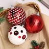 Flocked Christmas Tree Ornament Set: Decorative Ball Pendants for Holiday Atmosphere