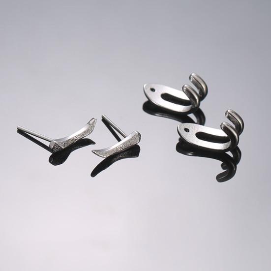 Punk Hip Hop Detachable 2-Claw Hook Personality Gift Cool Simple Style Men Earrings