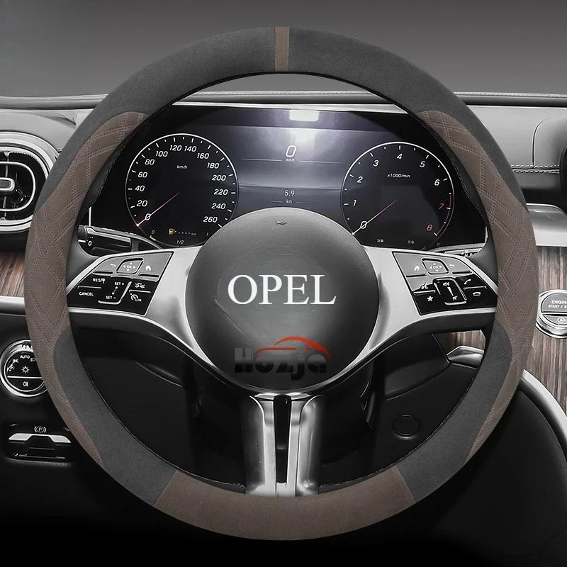 Suede Steering Wheel Cover for Opel Mokka Corsa Astra 2024 2025 Accessories