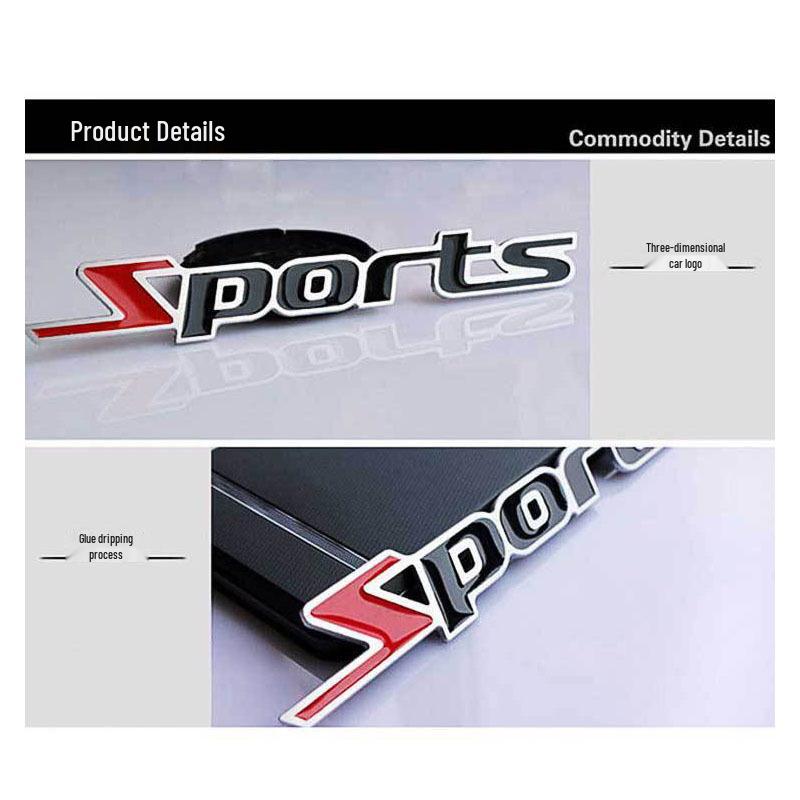 Metal Car Sports Decal - Personalized Letter Sticker Accessory