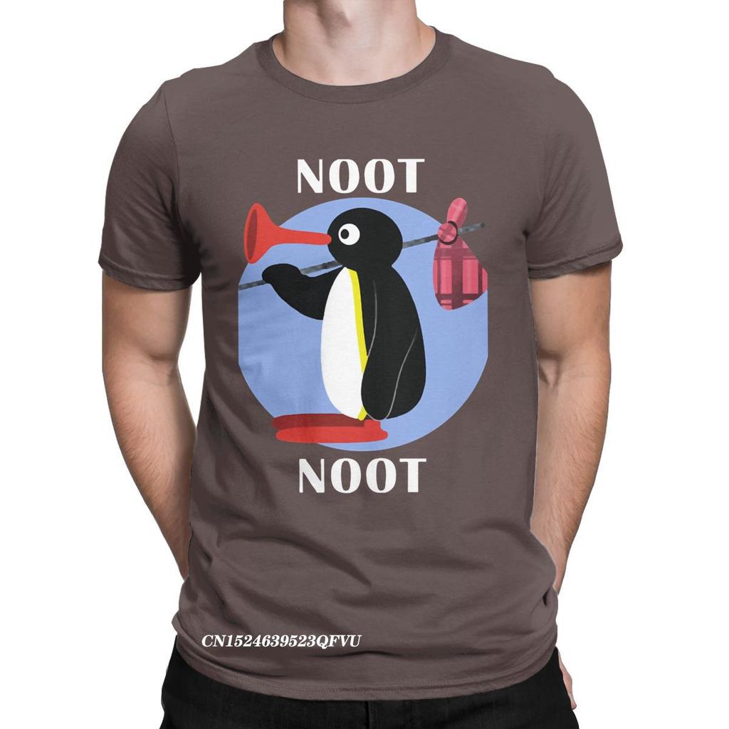 Noot Noot Pingu Tshirt Men Women Cotton Vintage T-Shirts Round Neck Penguin Tee Shirt Harajuku Clothes Classic