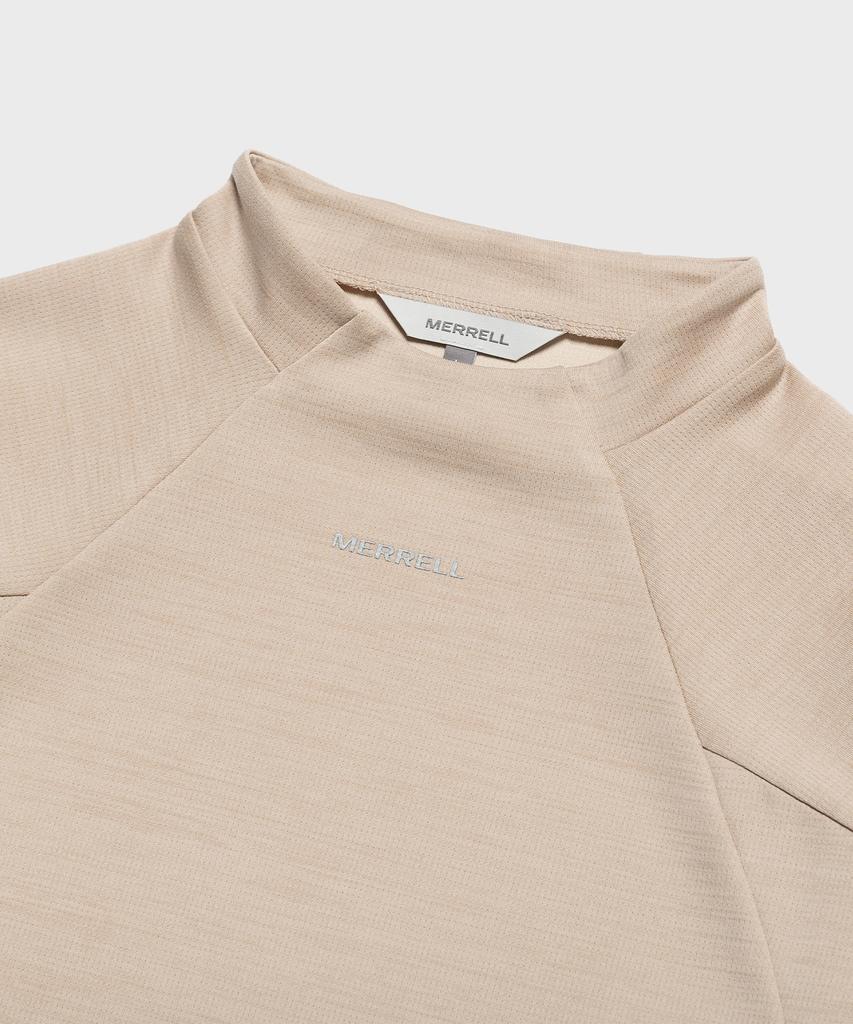 MERRELL [Men] Hike Mock Neck Long Sleeve T-Shirt Light Beige